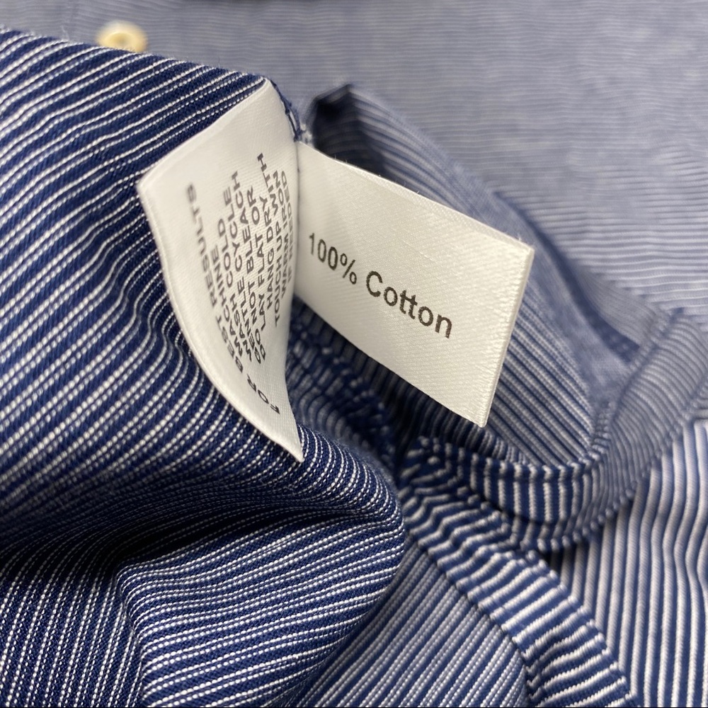 Peter Millar Crown Navy Blue Striped Polo Shirt - Picture 5 of 6